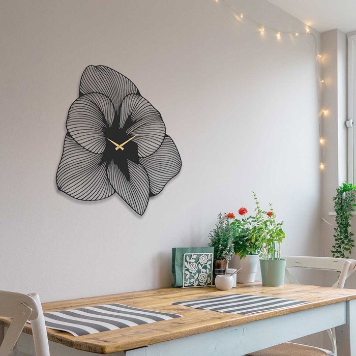 Wallity Azalea Metal Wall Clock APS039 70 - Negro